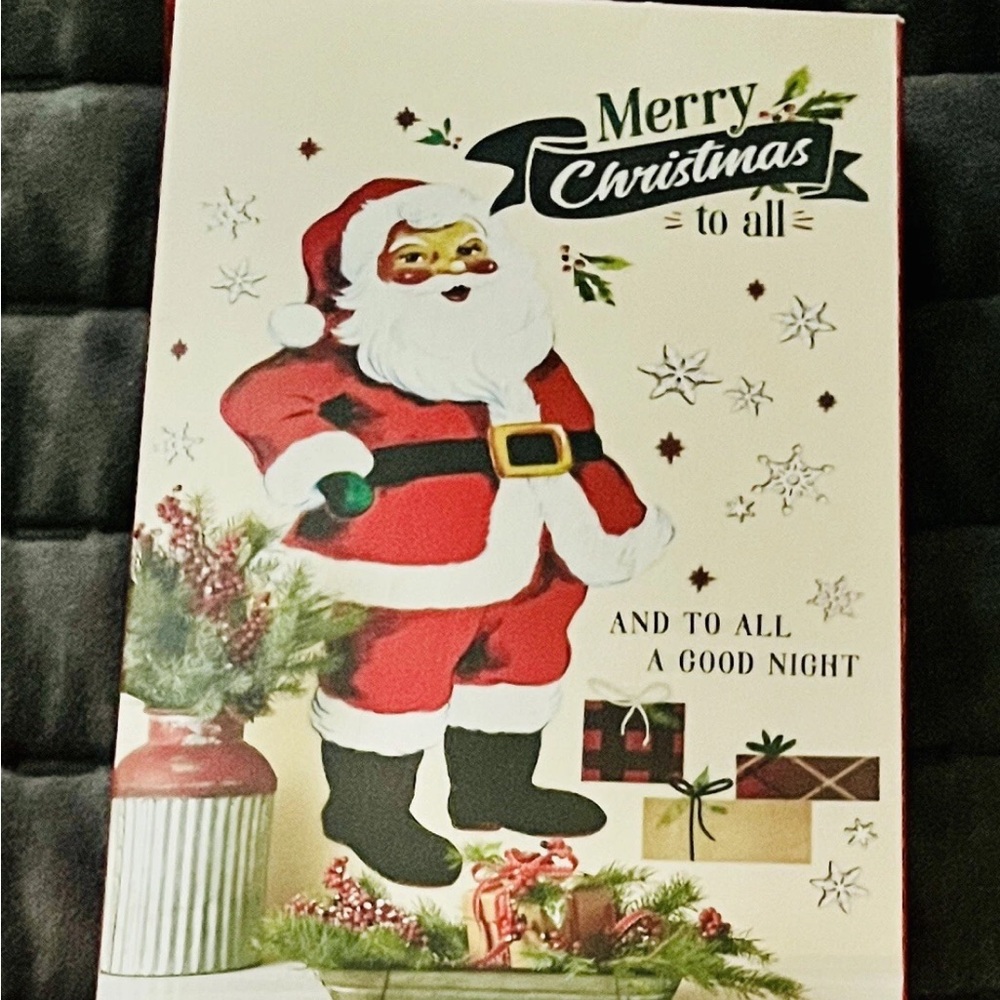 NWT Holiday Time Santa Wall Art Decal And To All A Good Night Peel & Stick